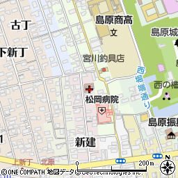 島原江戸町郵便局周辺の地図