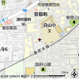 熊本県熊本市中央区菅原町12-7周辺の地図