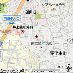 熊本県熊本市中央区琴平本町3-27周辺の地図