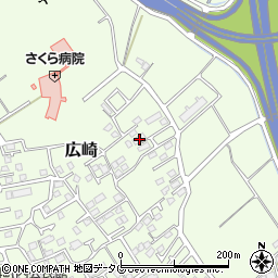 熊本県上益城郡益城町広崎1294-10周辺の地図