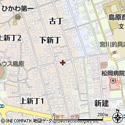 長崎県島原市下新丁2433周辺の地図