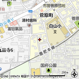 熊本県熊本市中央区菅原町12-15周辺の地図