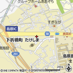 長崎県島原市下折橋町3814周辺の地図
