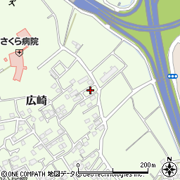 熊本県上益城郡益城町広崎1294-8周辺の地図