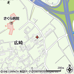 熊本県上益城郡益城町広崎1294-6周辺の地図