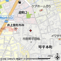 熊本県熊本市中央区琴平本町3-3周辺の地図