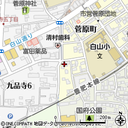 熊本県熊本市中央区菅原町14-37周辺の地図