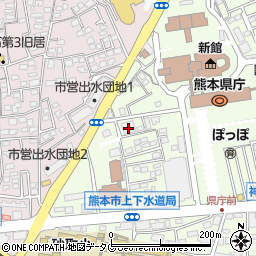 熊本建築確認検査機関周辺の地図