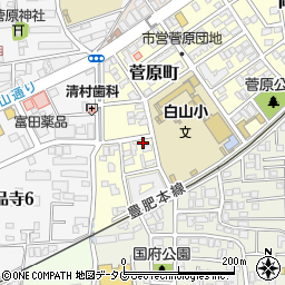 熊本県熊本市中央区菅原町12-22周辺の地図