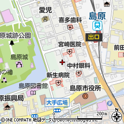 長崎県島原市上の町周辺の地図