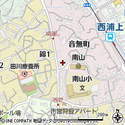 長崎県長崎市音無町11周辺の地図