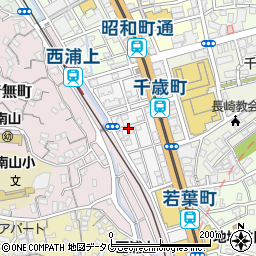 長崎県長崎市若葉町周辺の地図