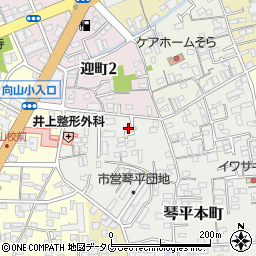 熊本県熊本市中央区琴平本町3-63周辺の地図