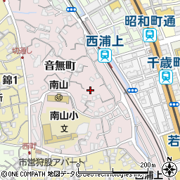 長崎県長崎市音無町14周辺の地図