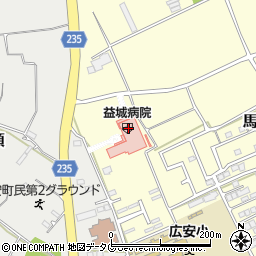 熊本県上益城郡益城町馬水123周辺の地図