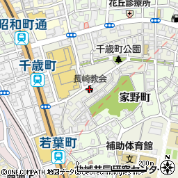 長崎教会周辺の地図