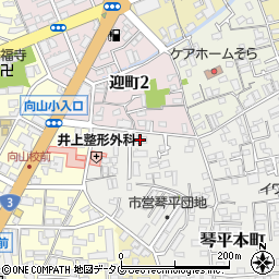 熊本県熊本市中央区琴平本町3-60周辺の地図