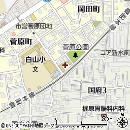 熊本県熊本市中央区菅原町6周辺の地図