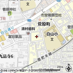 熊本県熊本市中央区菅原町11周辺の地図
