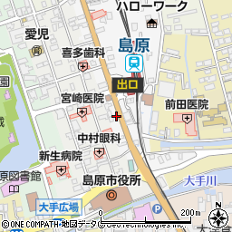 島原駅周辺の地図