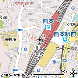 長寿庵　熊本駅店周辺の地図