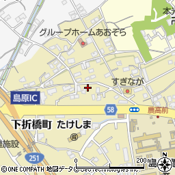 長崎県島原市下折橋町3813-3周辺の地図