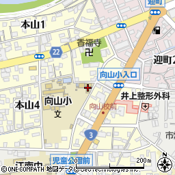 熊本市立向山幼稚園周辺の地図