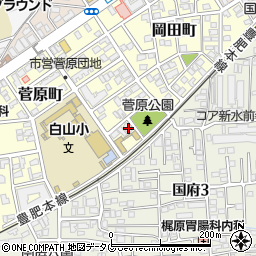 熊本県熊本市中央区菅原町6-20周辺の地図