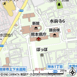 熊本県庁　その他熊本県農業公社（公益財団法人）周辺の地図