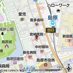 長崎県島原市中町周辺の地図
