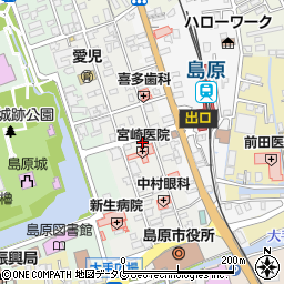 長崎県島原市中町周辺の地図