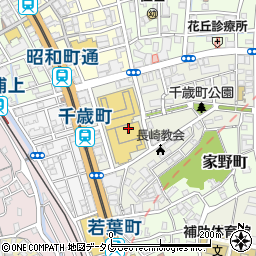 長崎市役所文化観光部　チトセピアホール周辺の地図