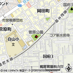 熊本県熊本市中央区菅原町5周辺の地図