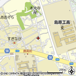 長崎県島原市下折橋町4288-1周辺の地図