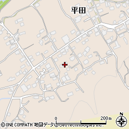熊本県上益城郡益城町平田992周辺の地図