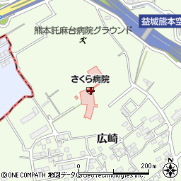 熊本県上益城郡益城町広崎1445周辺の地図