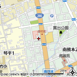 肥後銀行南熊本支店周辺の地図