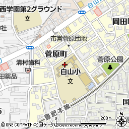 熊本市白山小児童育成クラブ周辺の地図