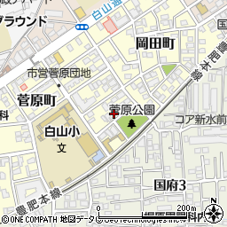 熊本県熊本市中央区菅原町4-10周辺の地図