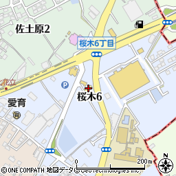 コメダ珈琲店熊本桜木店周辺の地図