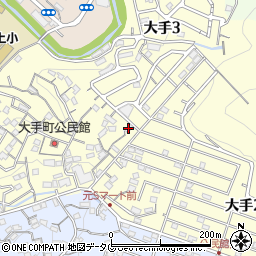 緒方荘周辺の地図