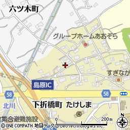 長崎県島原市下折橋町3465-1周辺の地図