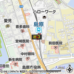 島原駅観光案内所周辺の地図