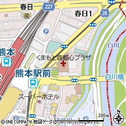 熊本市役所　くまもと森都心プラザ周辺の地図