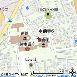 熊本県警察本部肥後っ子テレホン周辺の地図