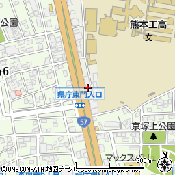 熊本県熊本市中央区上京塚町3周辺の地図