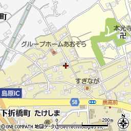 長崎県島原市下折橋町3440-3周辺の地図