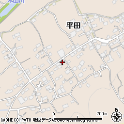 熊本県上益城郡益城町平田1013周辺の地図
