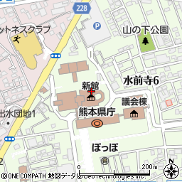 熊本県庁新館周辺の地図