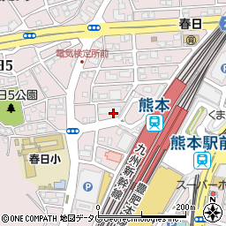 熊本県熊本市西区春日3丁目16周辺の地図